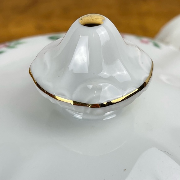 Vintage Crown Bavaria Juliette Covered Round Serving Bowl Handles Gold Trim - Picture 6 of 12